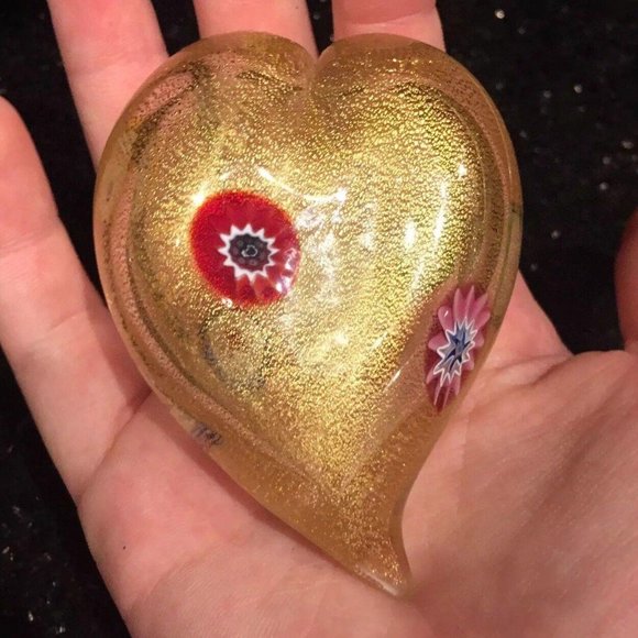 Beautiful Decorative Heart Murano Venezia Valentines - Picture 1 of 8